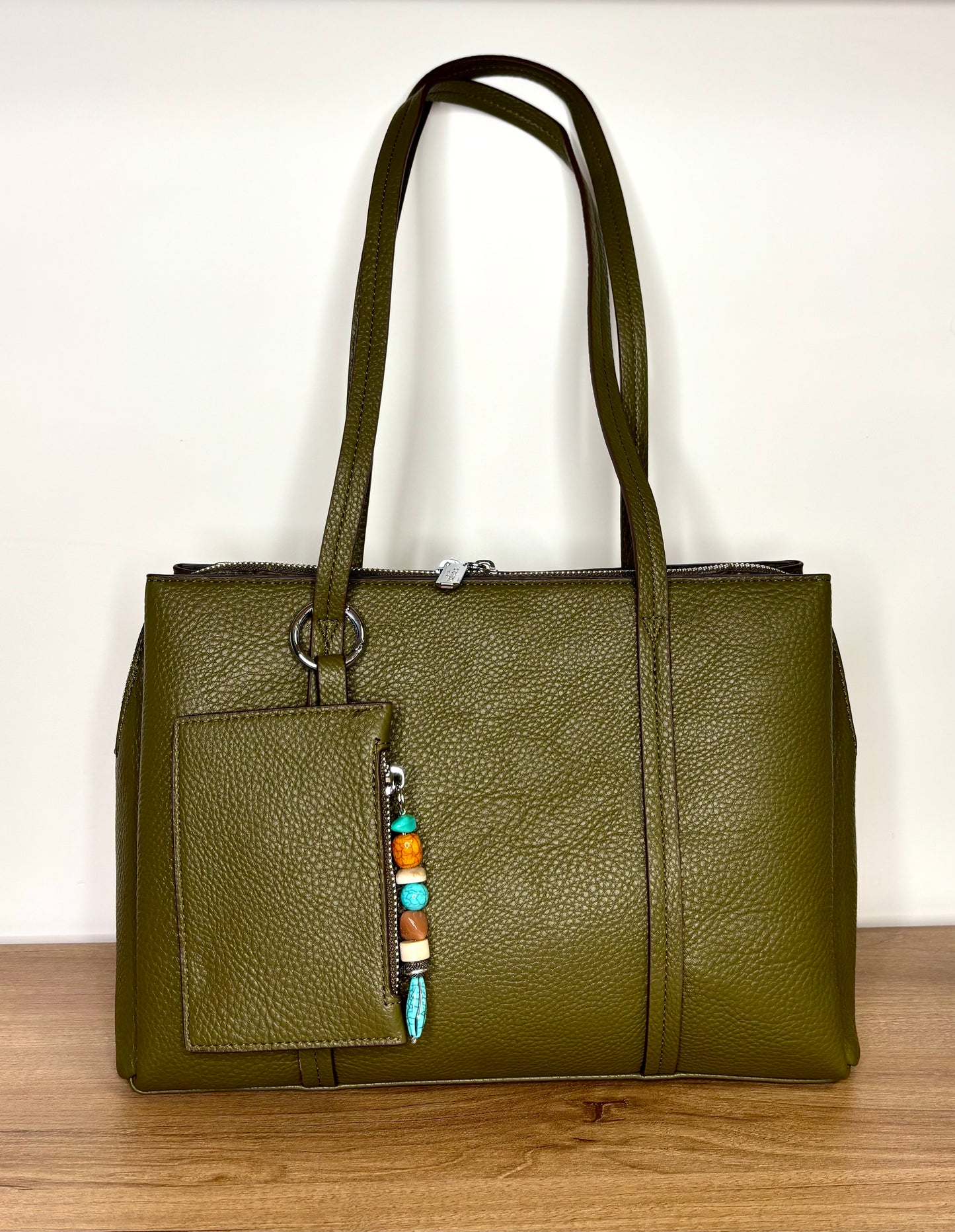 Green shoulder bag