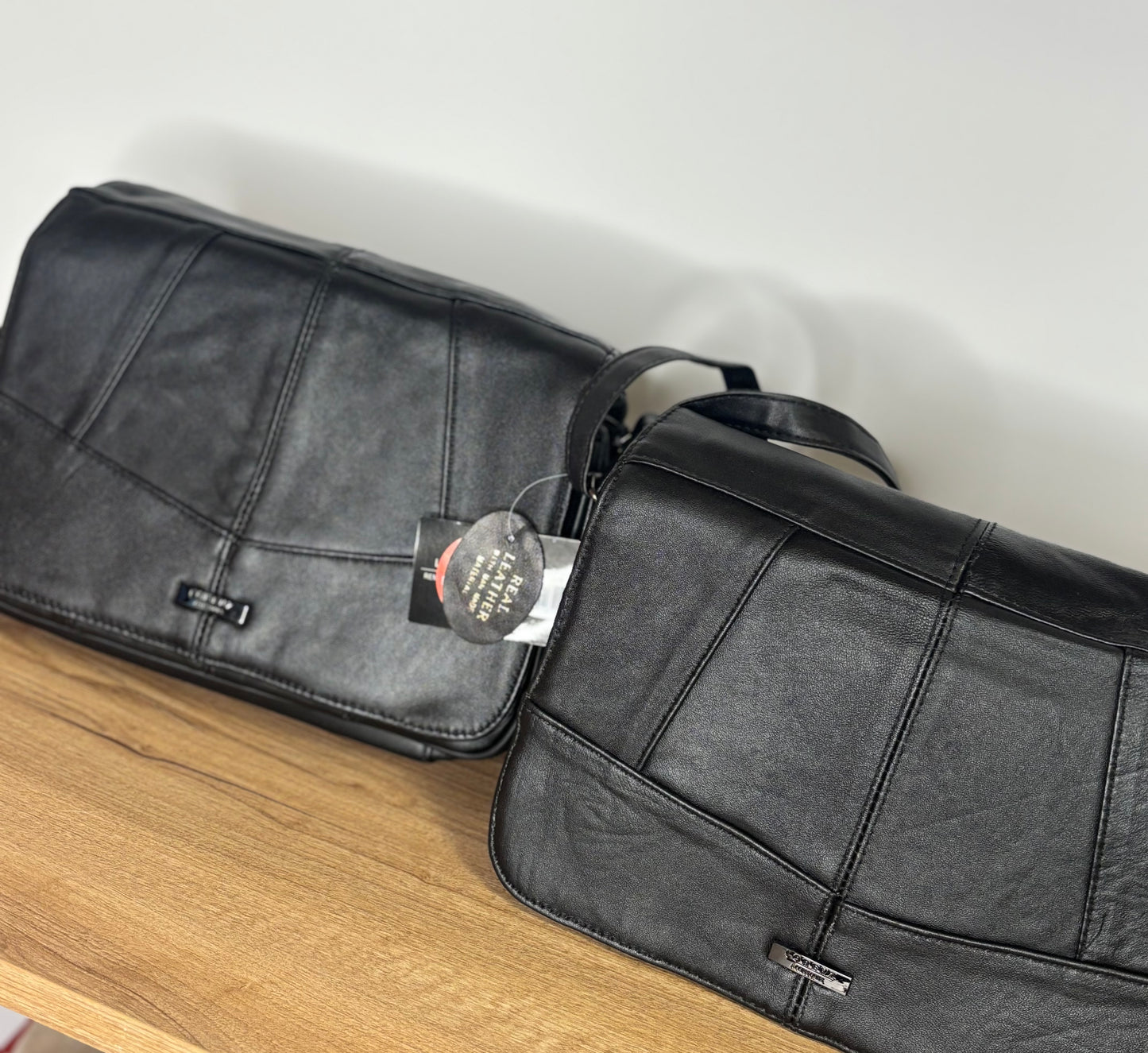 Real leather cross body bag