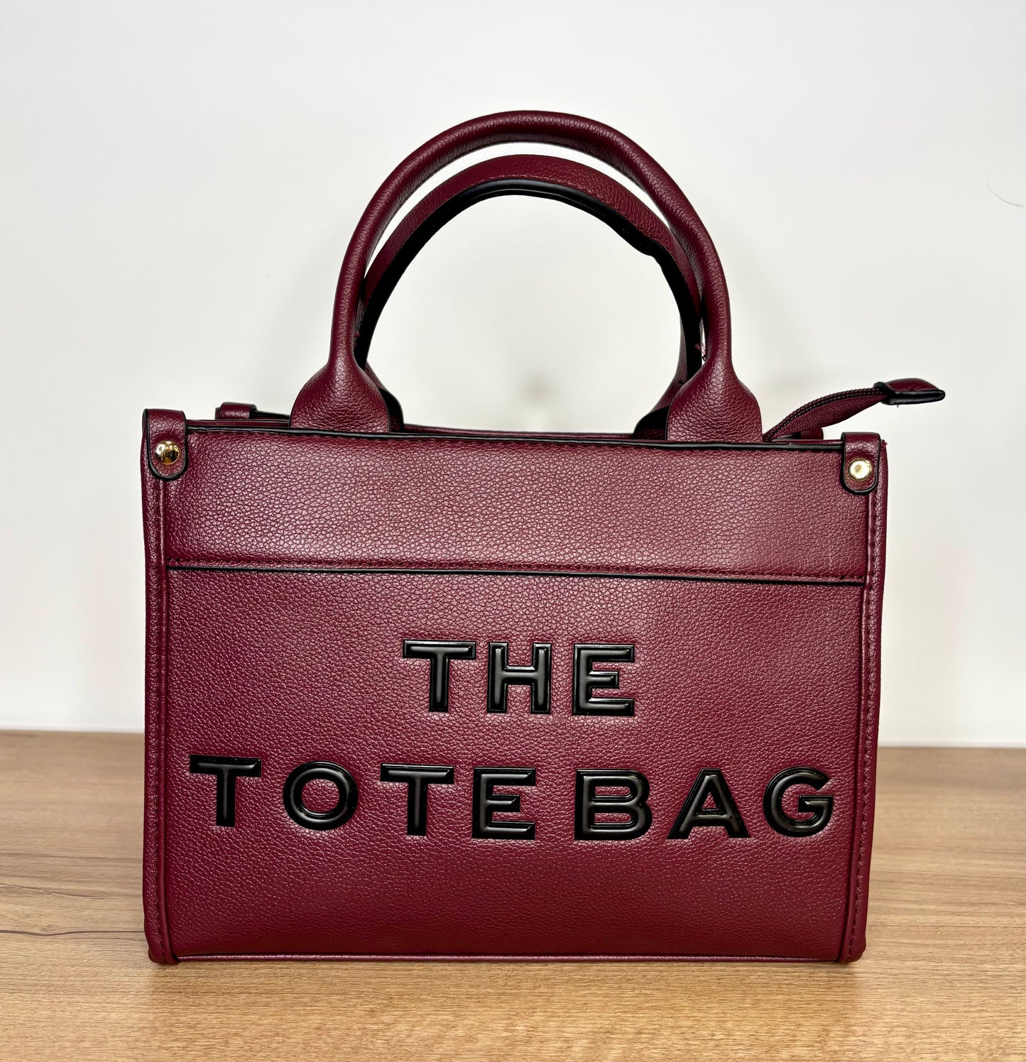 Burgundy tote bag