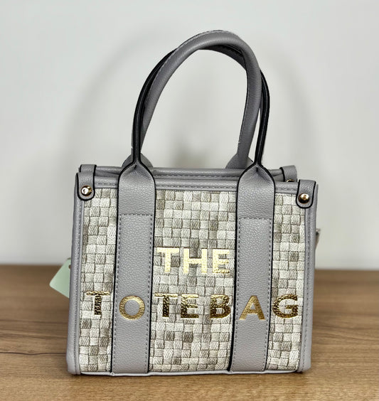 Mini grey tote bag