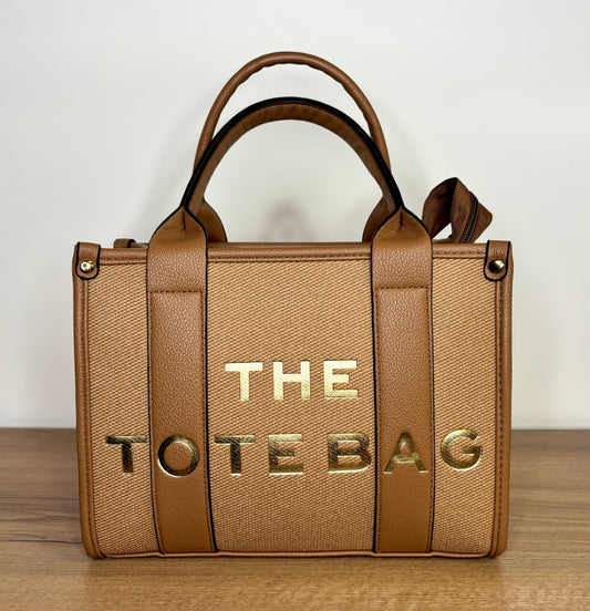 Tan tote bag