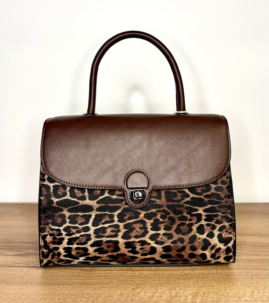 Leopard print handbag