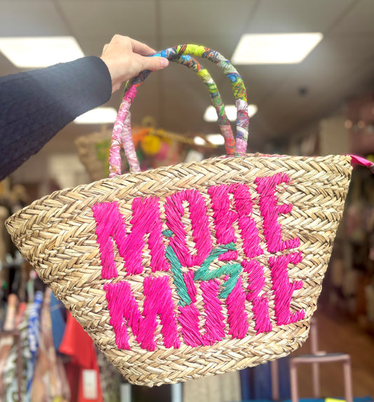 Pink ‘MORE IS MORE’ Beach bag