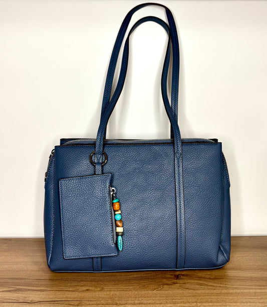 Blue shoulder bag